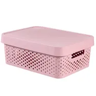 Curver Infinity Úložný box s víkem 11 l růžová / 36 x 27 x 14 cm  / doprodej
