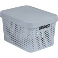 Curver Infinity Úložný box s víkem 17 l šedá / 36 x 27 x 22 cm  / doprodej