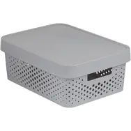 Curver Infinity Úložný box s víkem 11 l šedá / 36 x 27 x 14 cm 