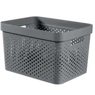 Curver Infinity Dots Úložný box 17 l šedá / 36 x 27 x 22 cm