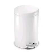 Simplehuman Pedálový odpadkový koš  – 4.5 l / kulatý / bílý