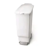 Simplehuman Pedálový odpadkový koš  – 40 l / úzký / bílý plast