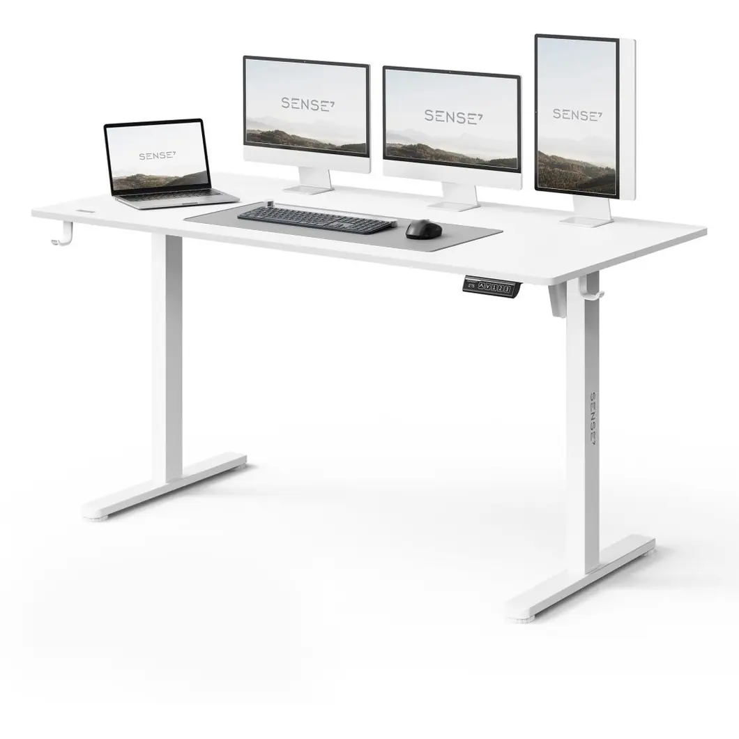 SENSE7 NOJO LIGHT bílá 140 × 70 cm – elektrický pracovní stůl