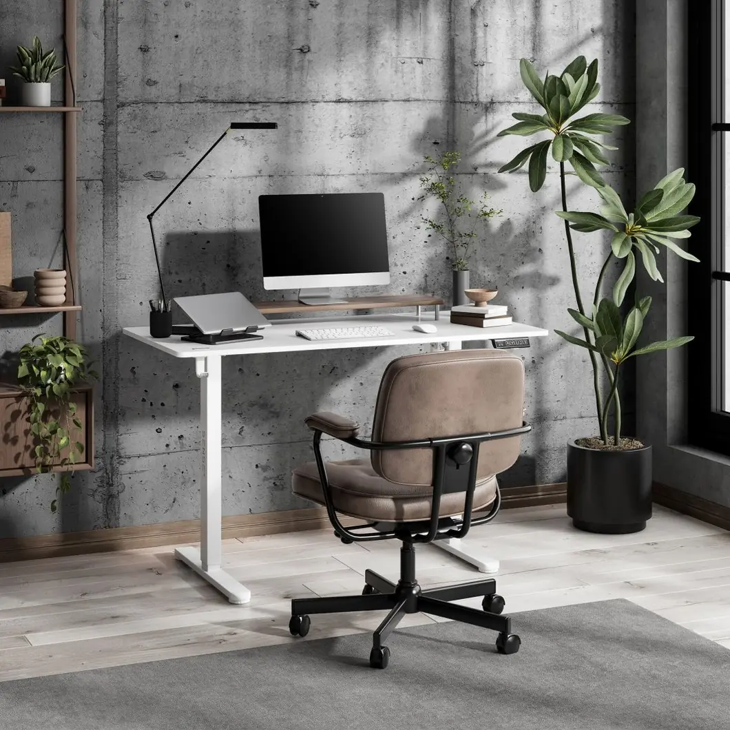 SENSE7 NOJO LIGHT bílá 120 × 60 cm – stůl v domácí pracovně