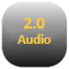 Ikona audio systému 2.0 – stereo zvuk bez subwooferu