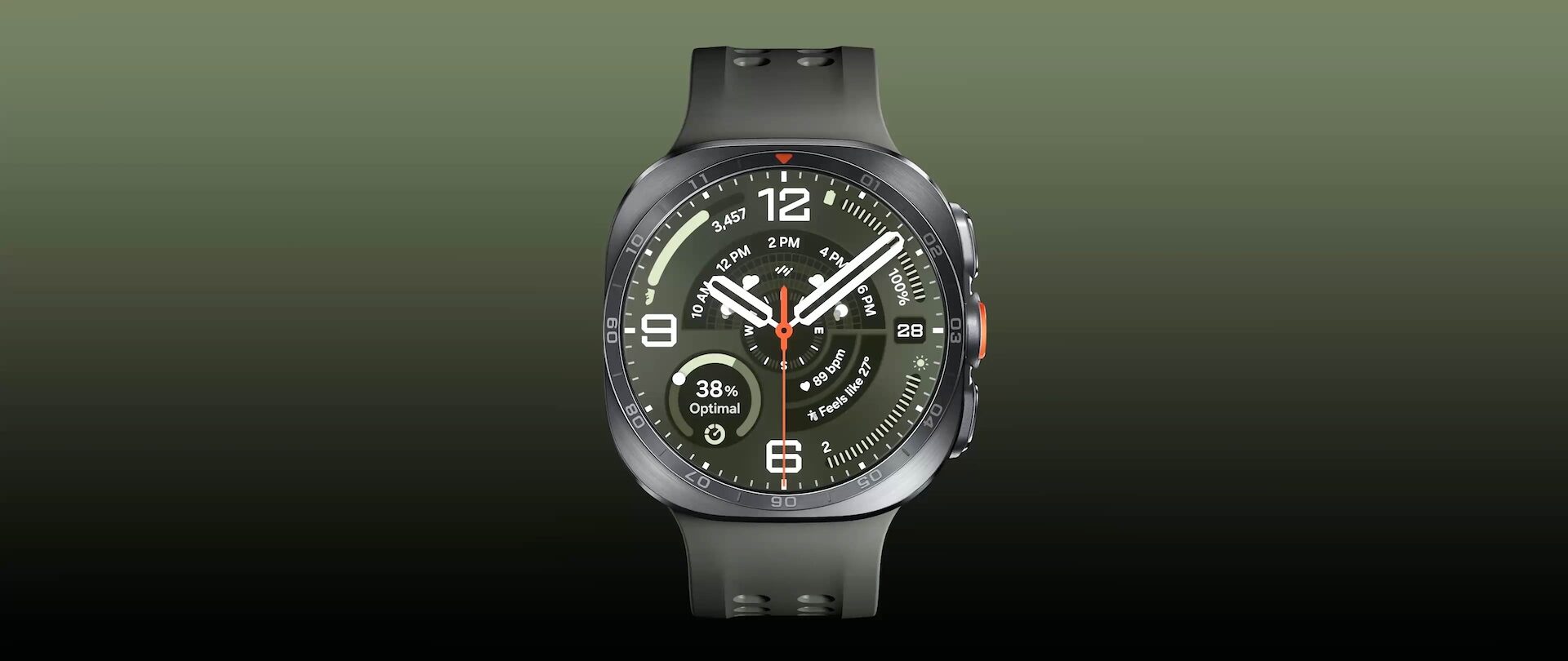 Samsung Galaxy Watch Ultra2 v barvě Titanium Silver se sportovním řemínkem Marine Band