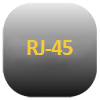 Ikona konektoru RJ-45 pro síťové připojení